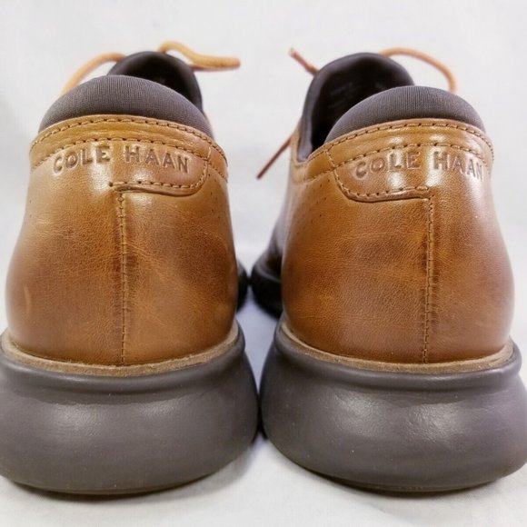 COLE HAAN ZEROGRAND MEN OXFORDS LACES SHOES SNEAKERS BROWN LEATHER SIZE 9 M - Picture 5 of 12